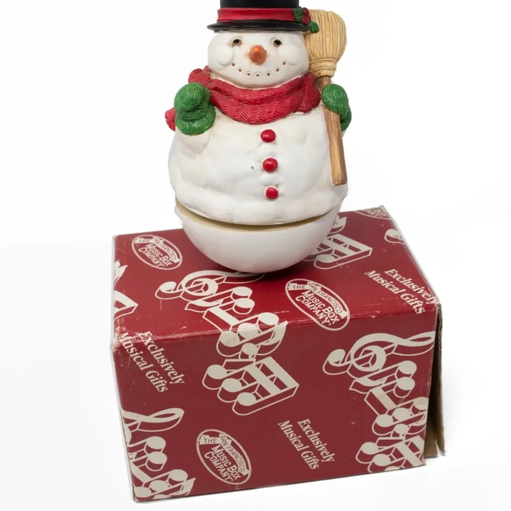 Rare San Francisco music box Co. Musical snowman, Mislabled.. Collectable